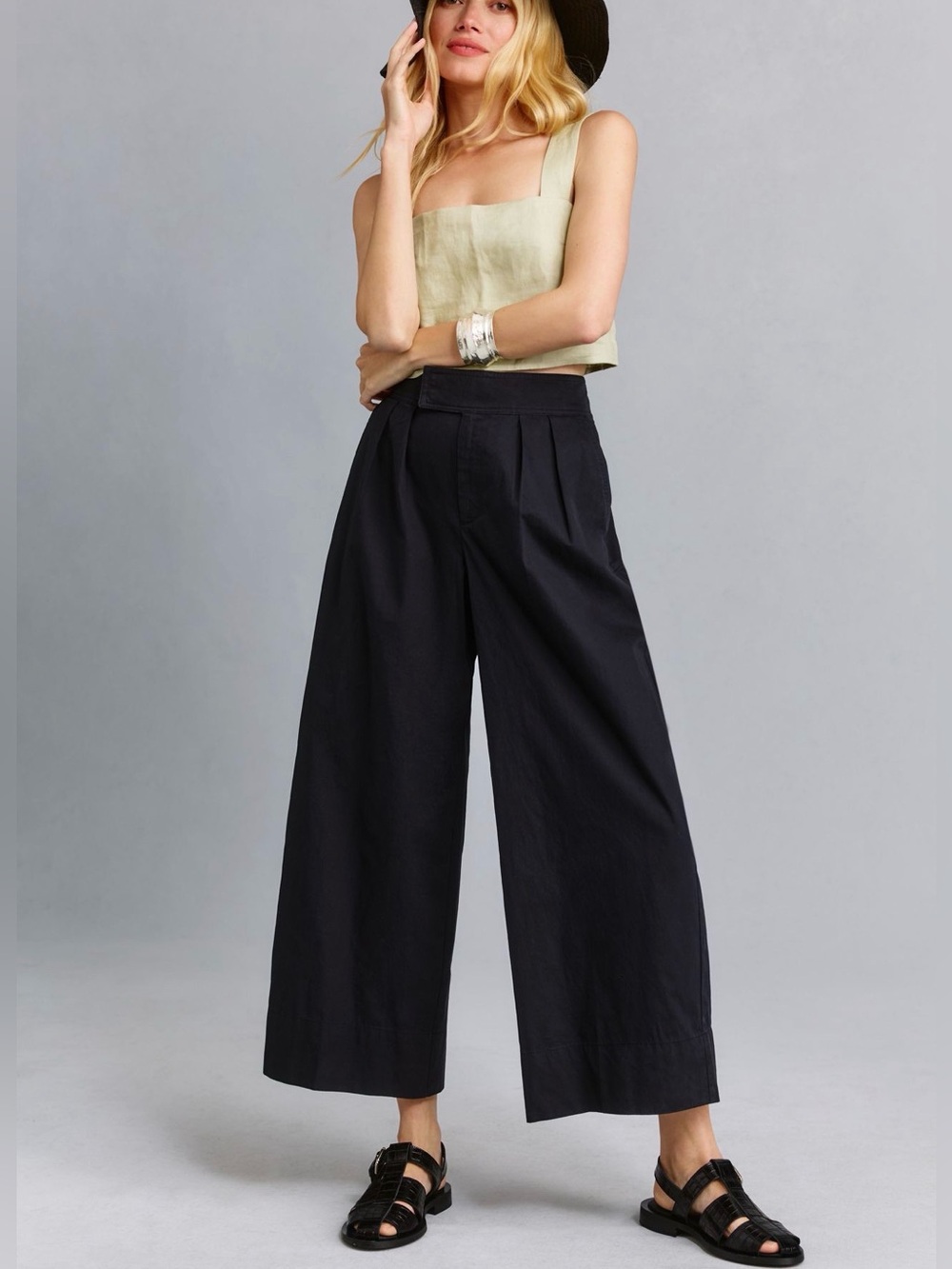 By Anthropologie Pleated Poplin Trousers